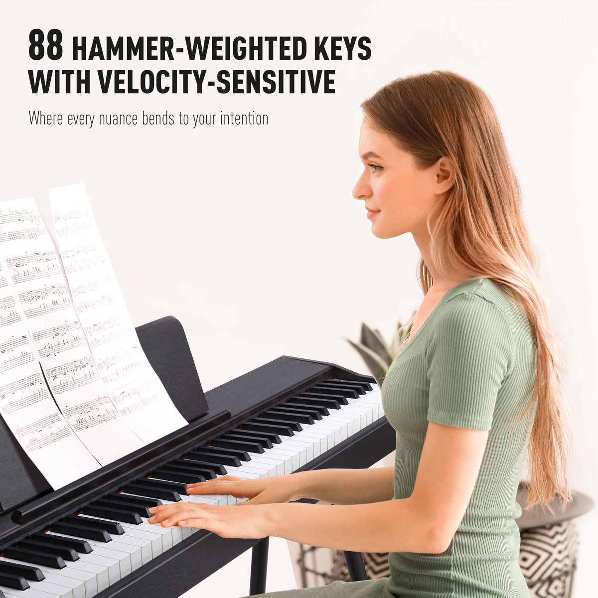 88 Key Weighted Hammer Action Digital Piano with 3-Pedal H737983