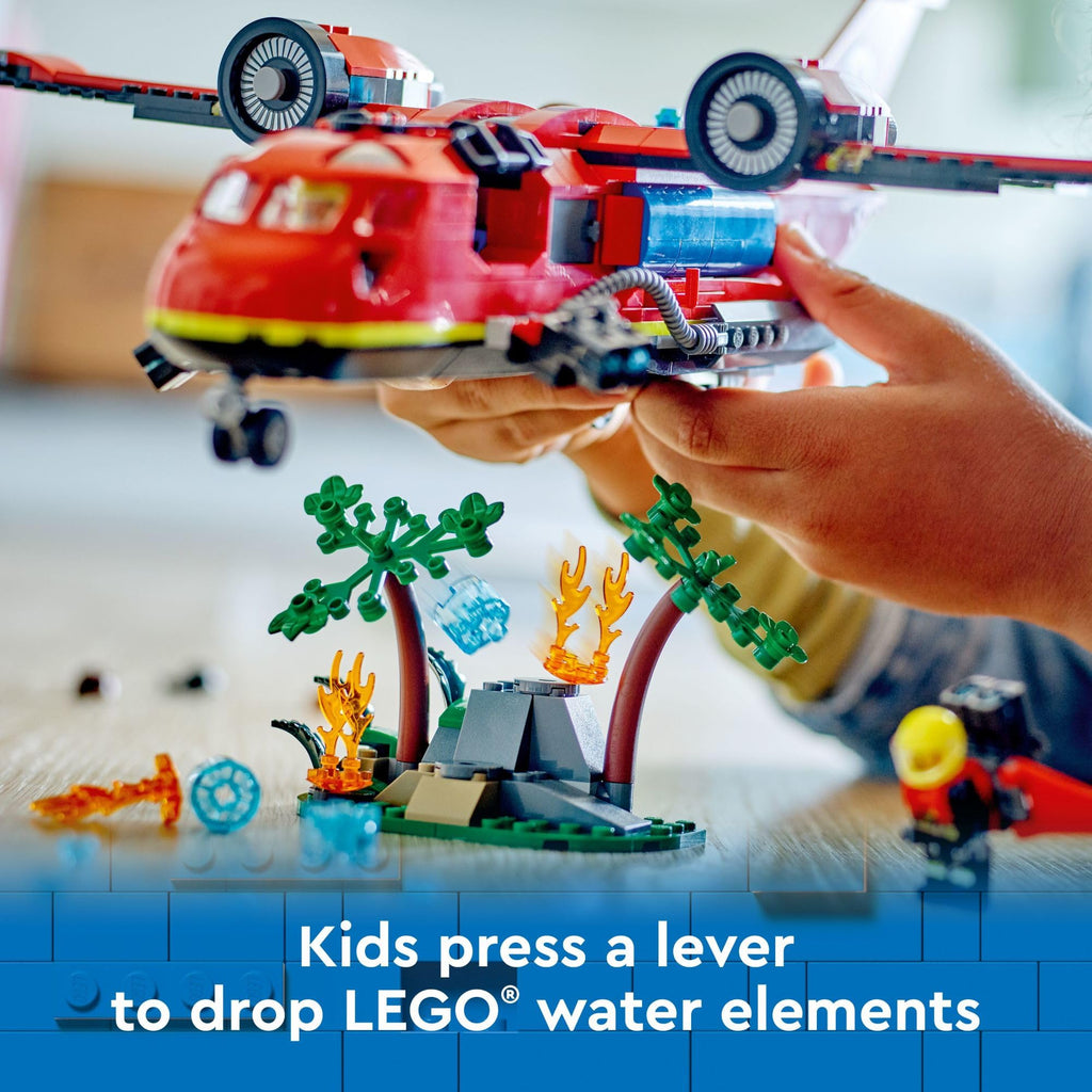 Fire Rescue Plane Toy with 3 Minifigures J88773