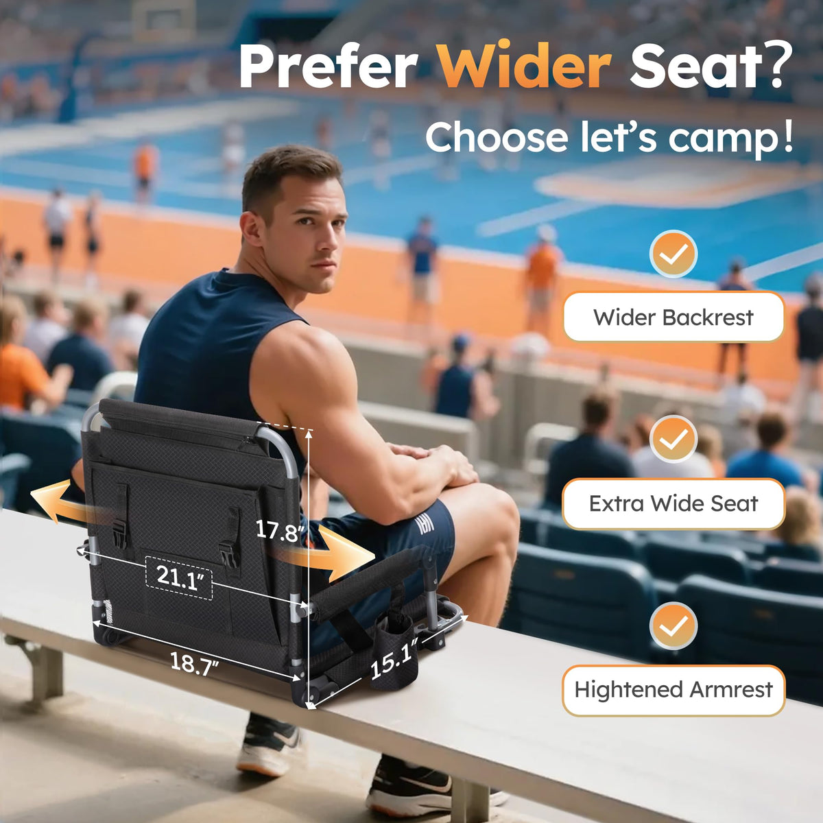 2 Pack Folding Stadium Seats H93536