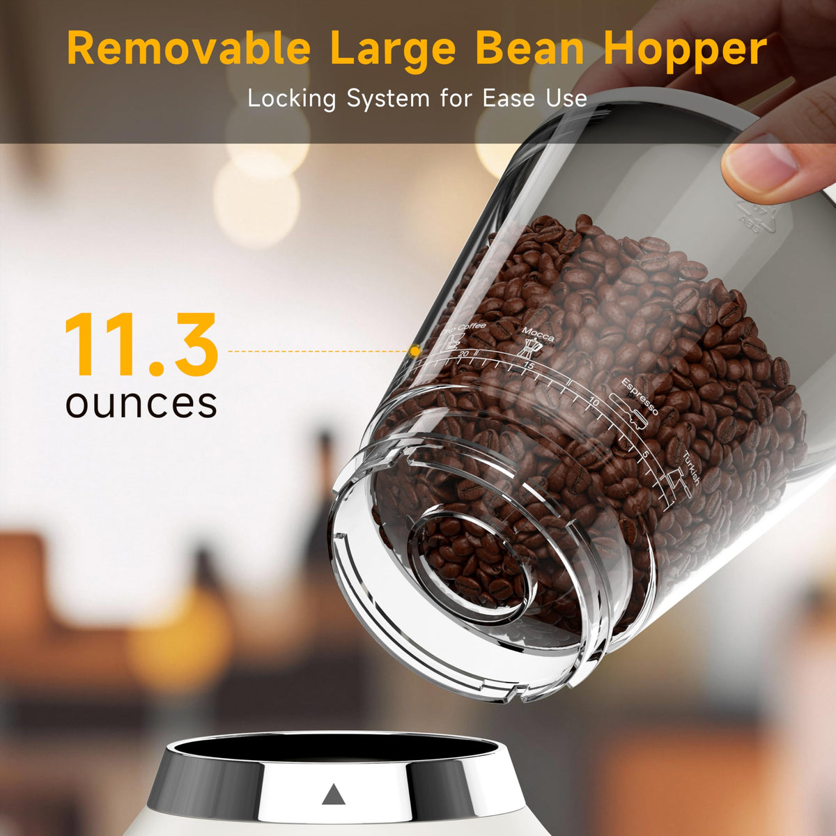 Conical Burr Coffee Grinder, 34 Settings X115