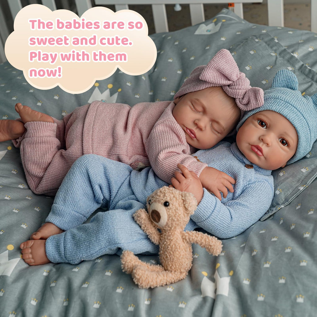20 Inch Lifelike Reborn Baby Dolls Twins M213390