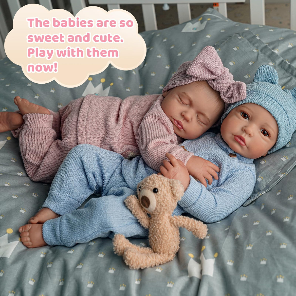 20 Inch Lifelike Reborn Baby Dolls Twins M213390