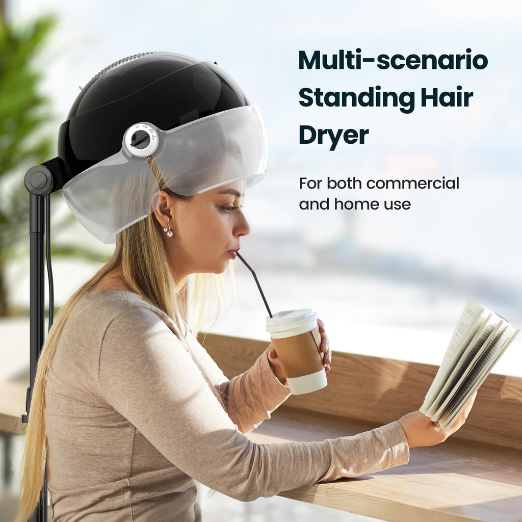 Ionic Hooded Hair Dryer 1875W Gray G334