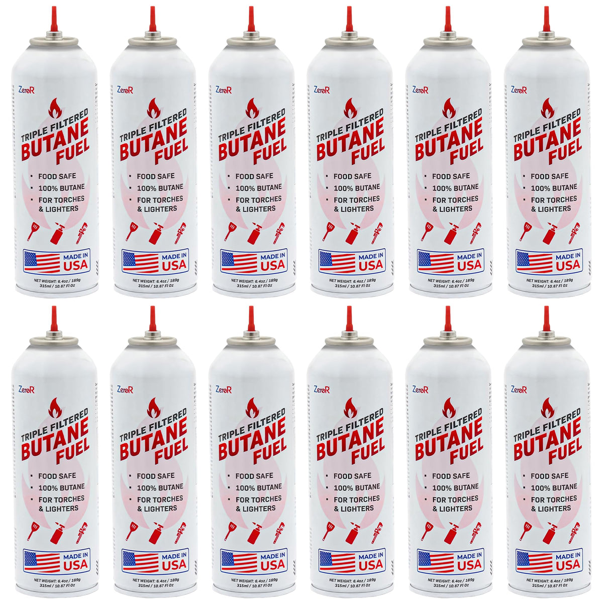 Butane Fuel Refill 10.67 fl oz 12 Cans Q318778
