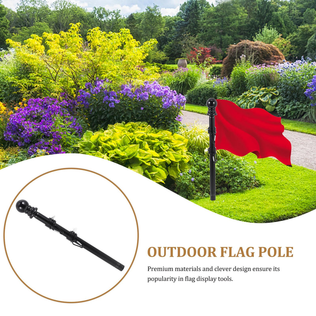 Black Rotating Flagpole Assembly with Base Y7146