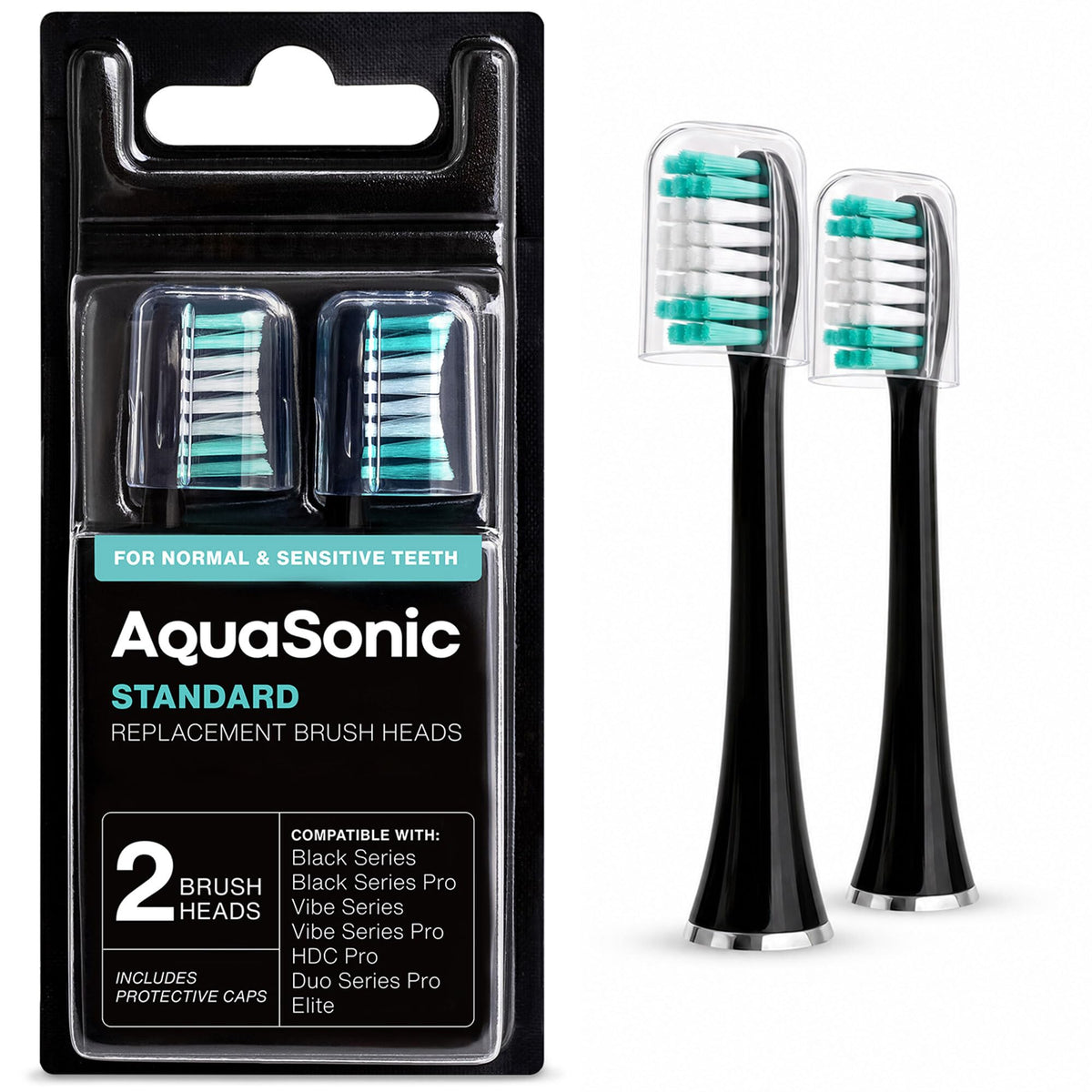 Black 2 Pack Replacement Brush Heads G3866