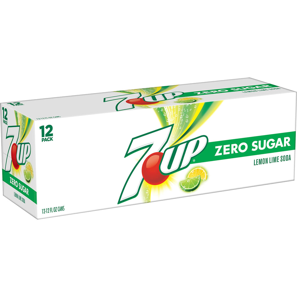 Zero Sugar 7-Up Soda, 12 Oz (Pack of 24) E435