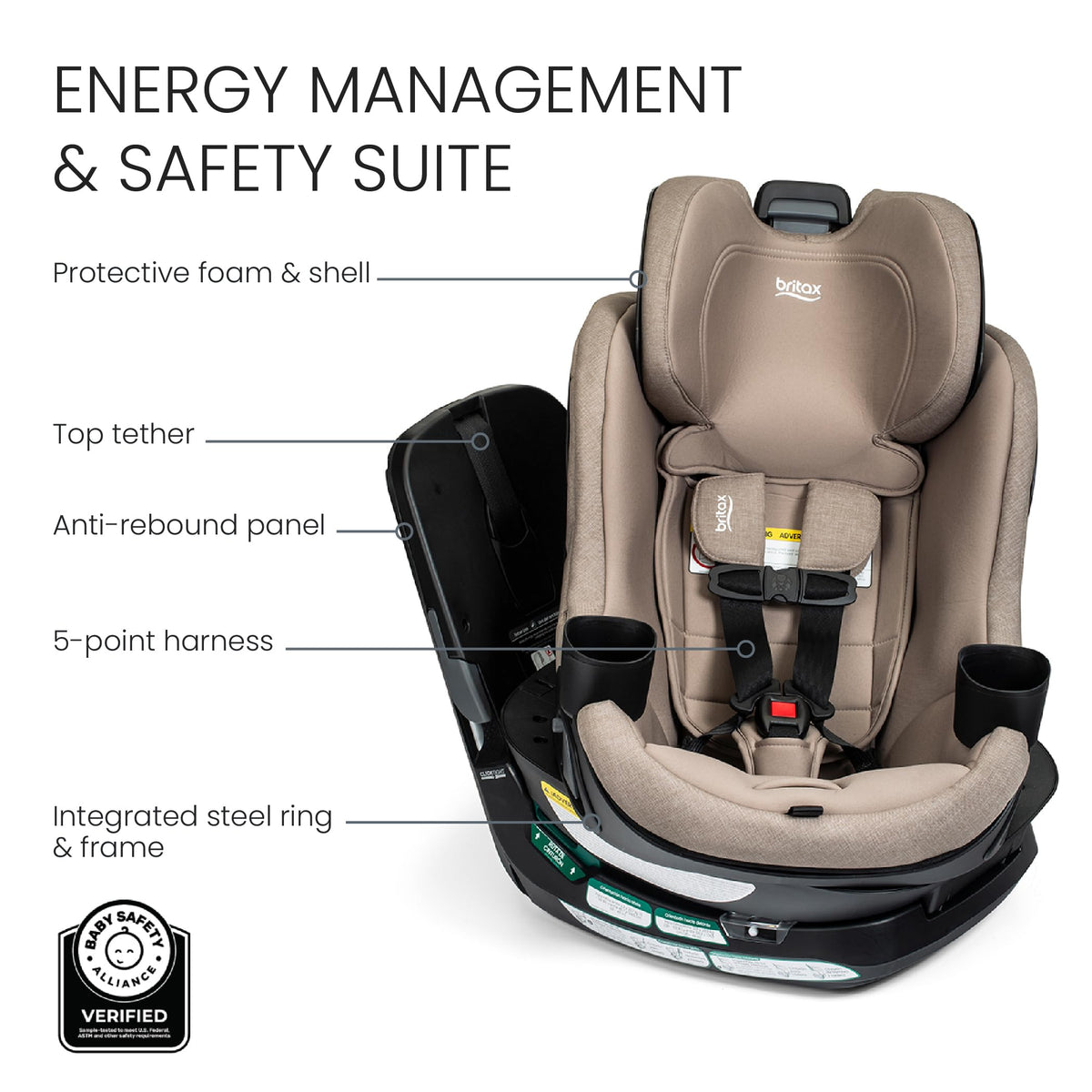 Teak Rotating Convertible Car Seat W724000