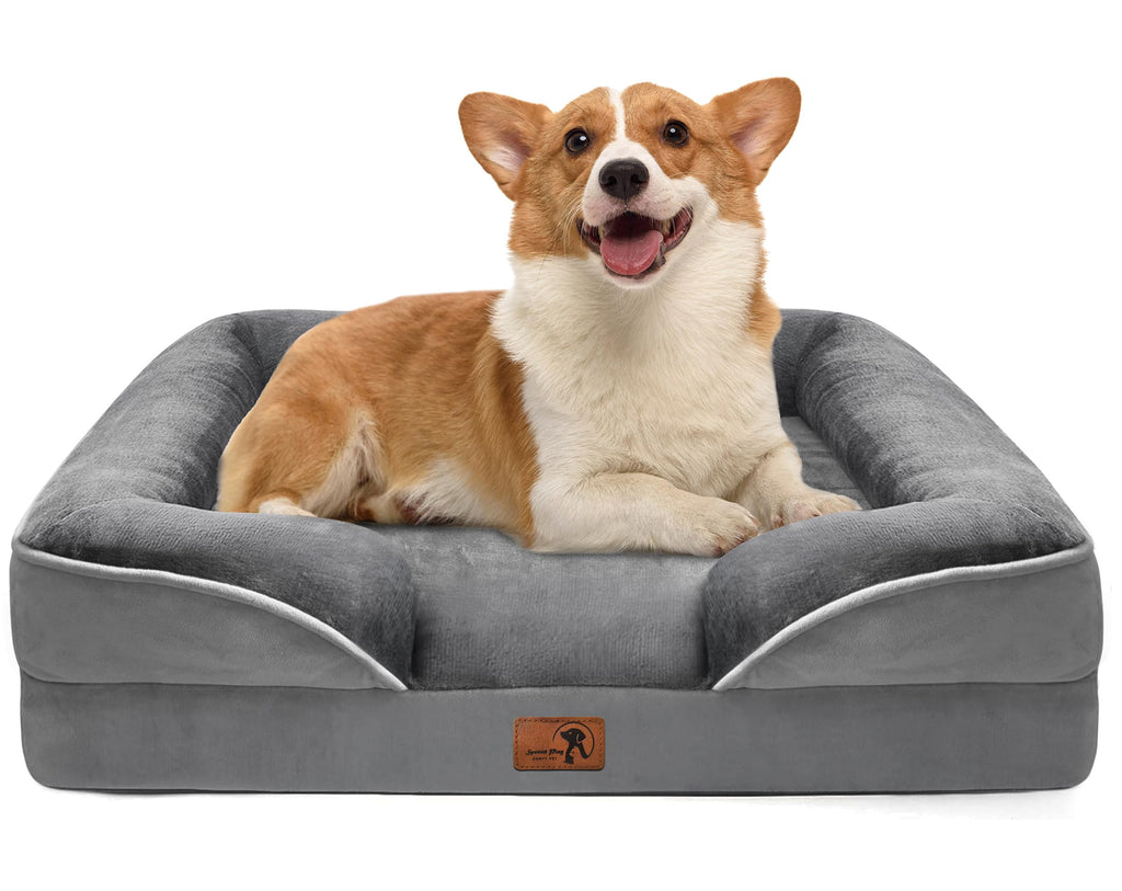 Orthopedic Dog Bed with Sides Grey L765553