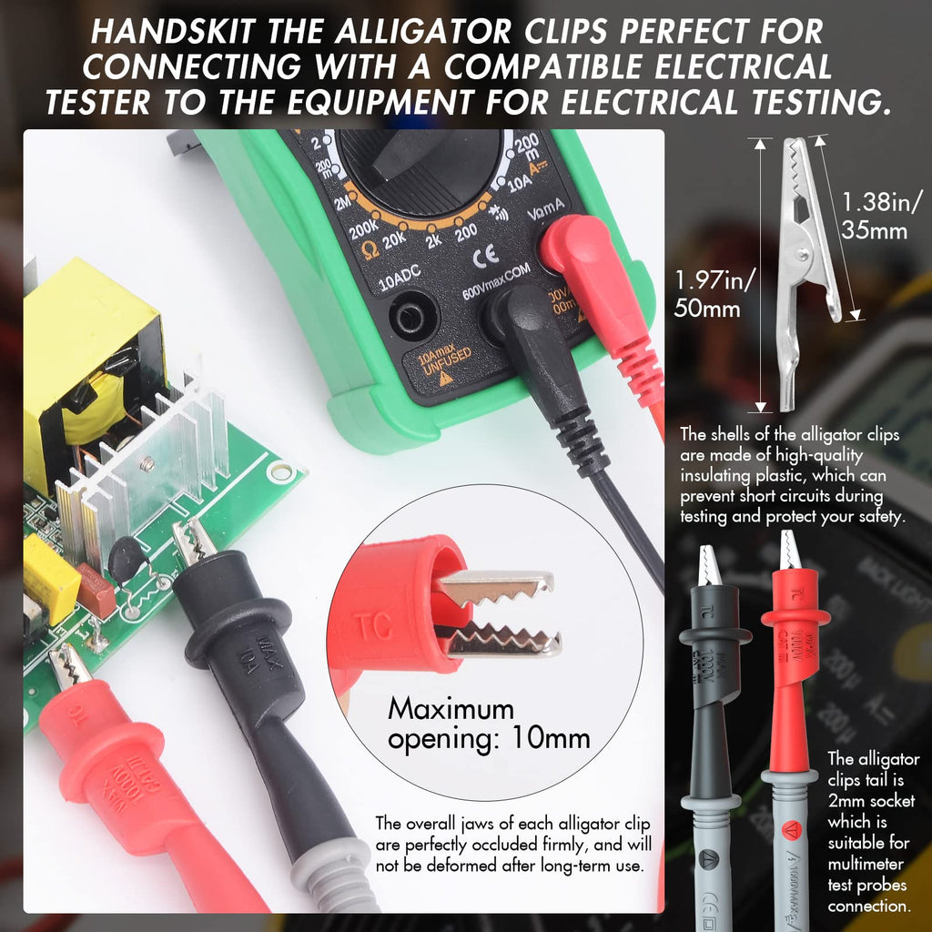 Multimeter Test Leads Set with Alligator Clips R85251