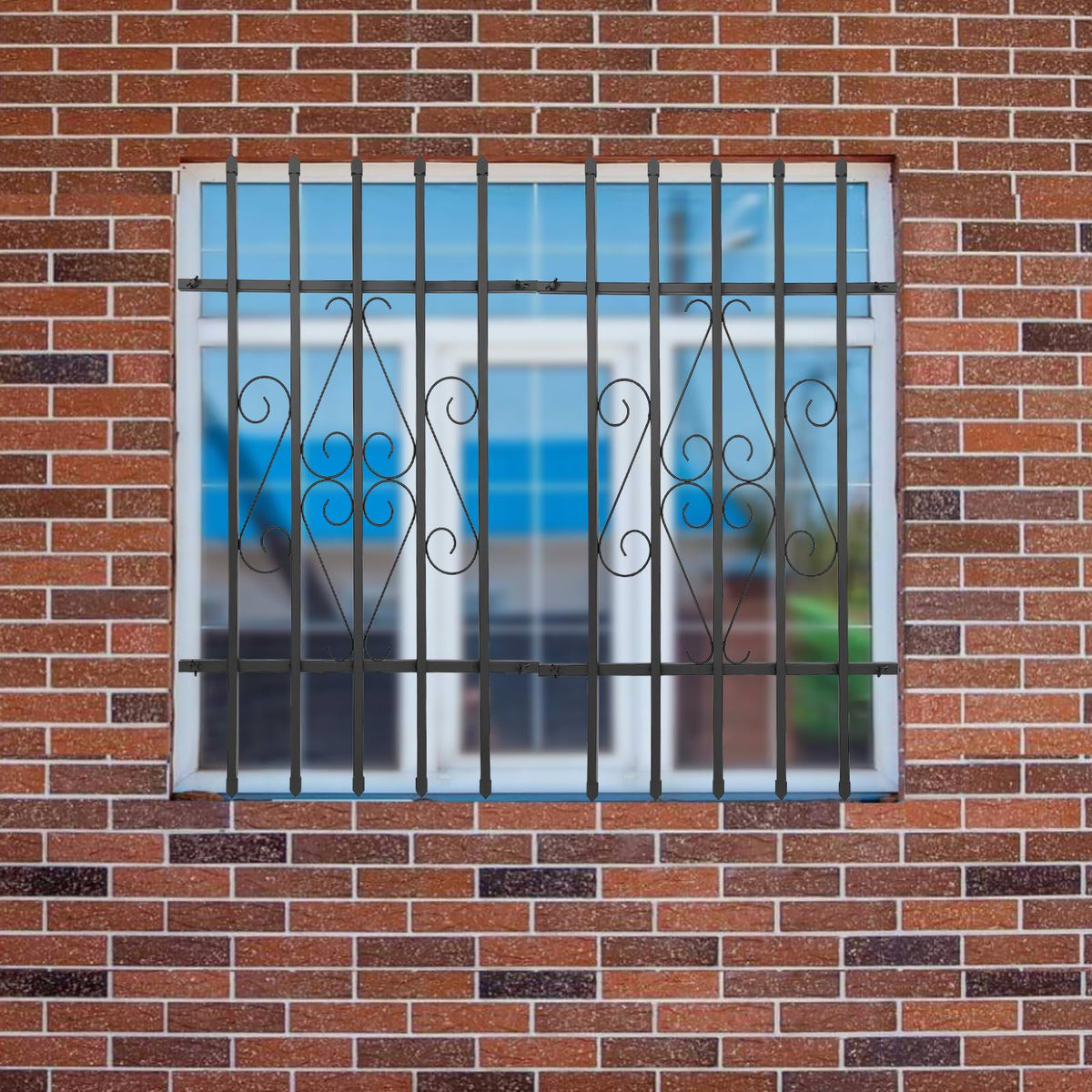 Window Security Bars Rust Resistant 24 x 36in Y759