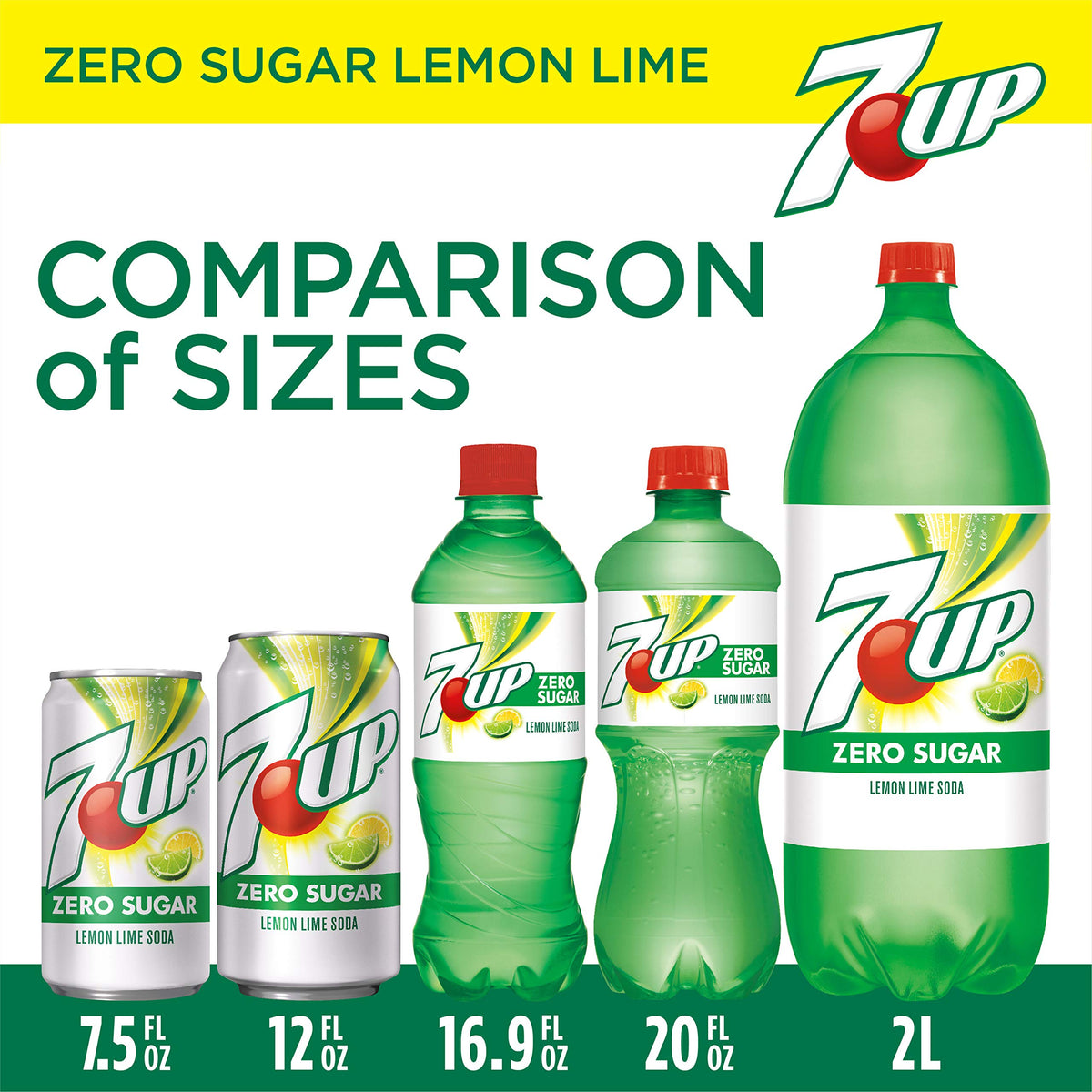 Zero Sugar 7-Up Soda, 12 Oz (Pack of 24) E435
