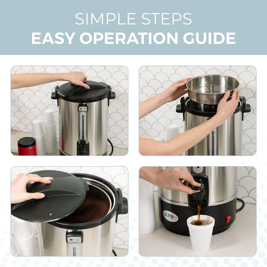 100 Cups Stainless Steel Electric Coffee Urn Q148066