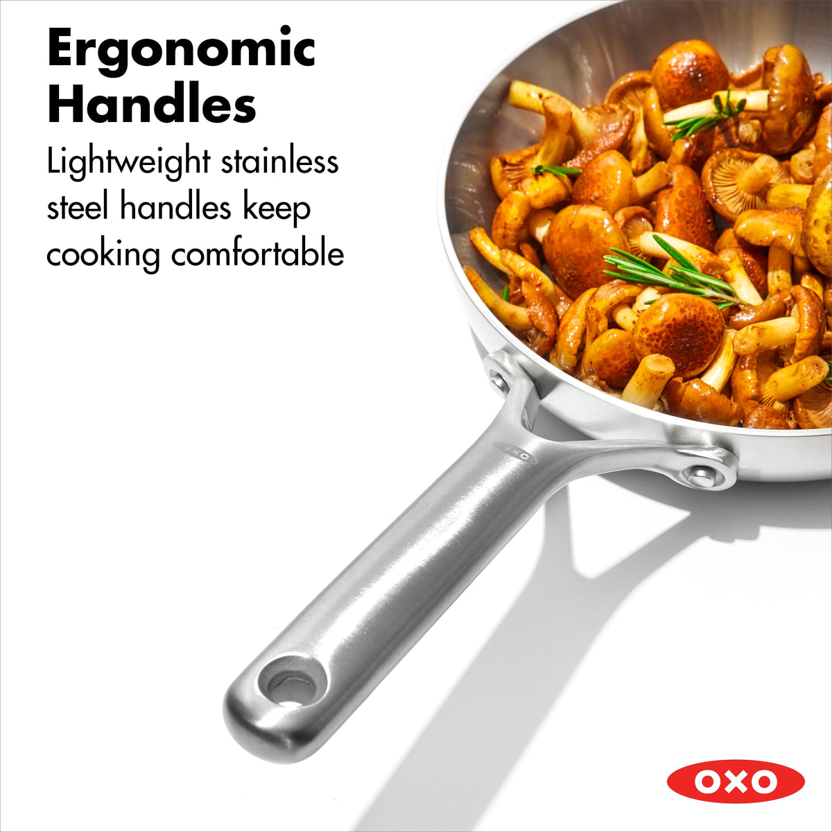 10 Piece Stainless Steel Cookware Set with Ceramic Nonstick Frying Pan T96152
