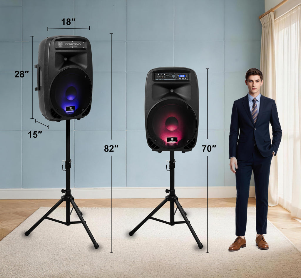 Portable 15-Inch 2000 Watt 2-Way Powered PA Speaker System U815020