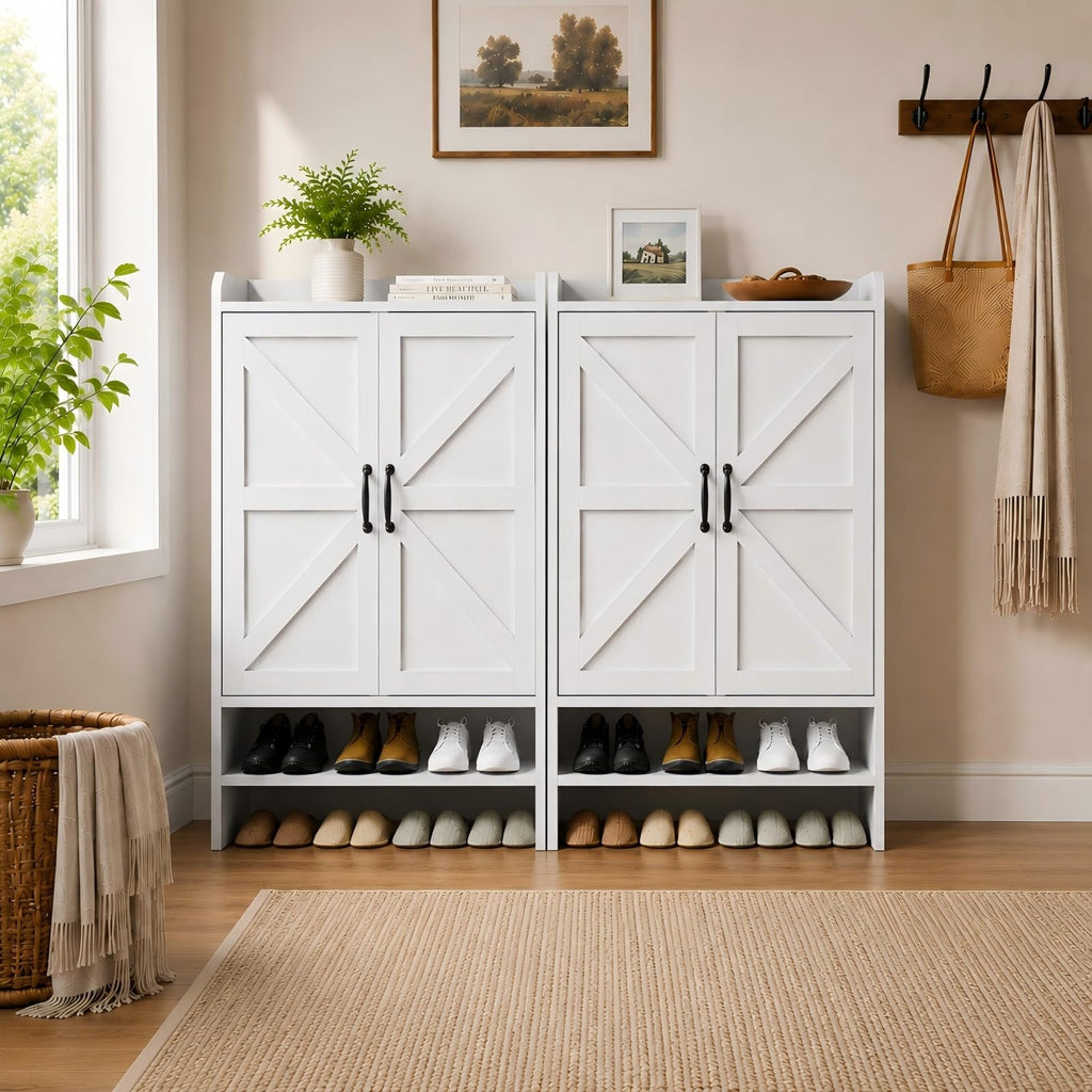 White 5-Tier Shoe Storage Cabinet X974163