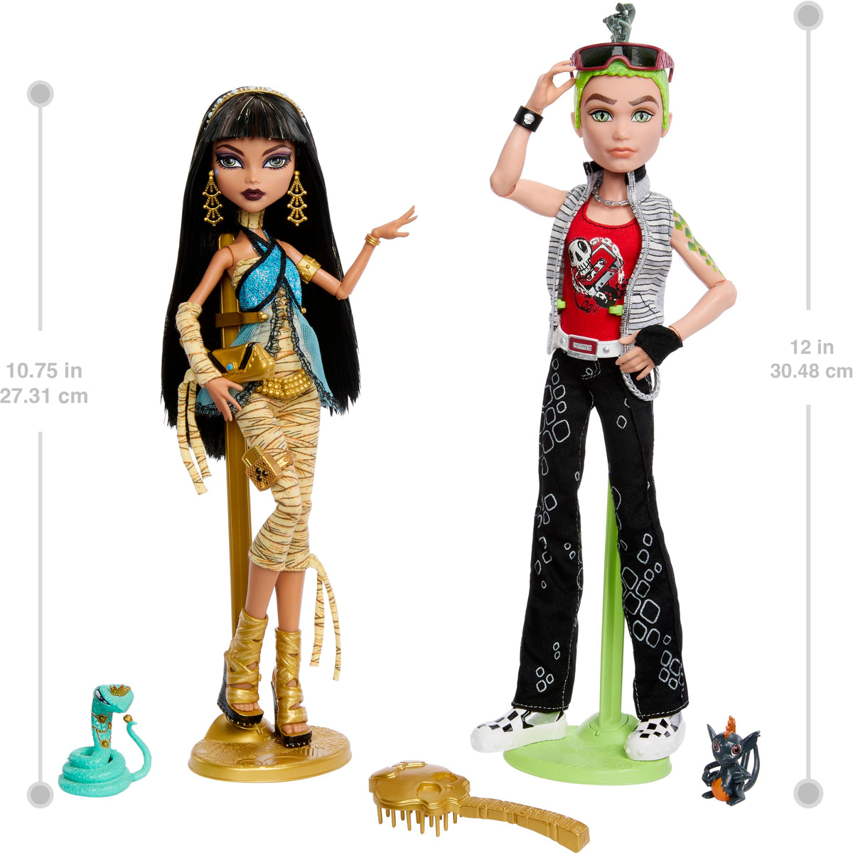 Dolls 2-Pack with Doll Stands, Diaries & Pets I65605