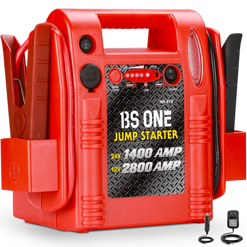 24V / 12V Heavy Duty Jump Starter with USB/DC Output and LED Light P616