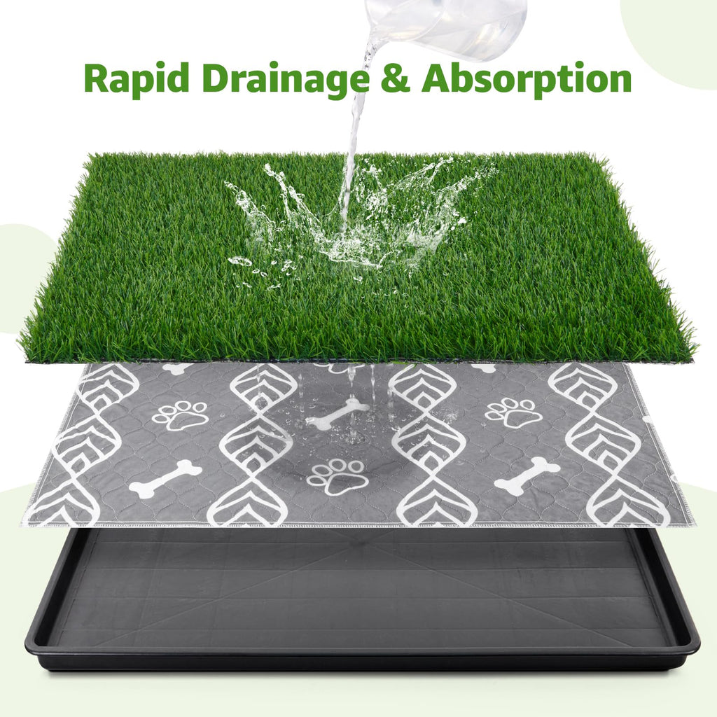 Large Dog Grass Pad with Tray 35x23in A937