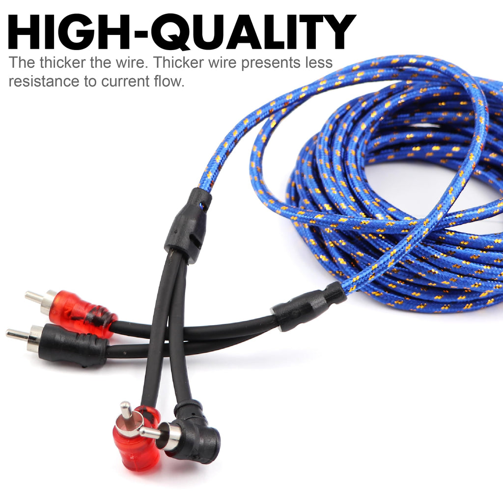 0 Gauge Amp Wiring Kit 3000W with 100A Fuse & RCA Cable H97898