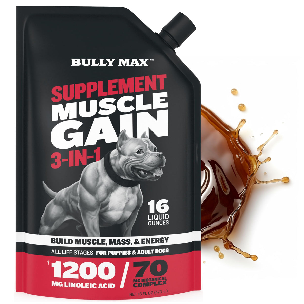 Dog Weight Gainer Chews & Muscle Builder Tablets & Liquid Muscle Builder Supplement V549