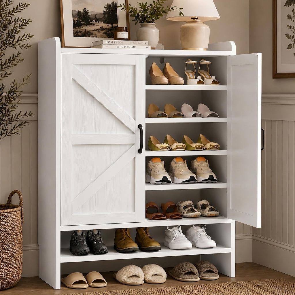 White 5-Tier Shoe Storage Cabinet X974163
