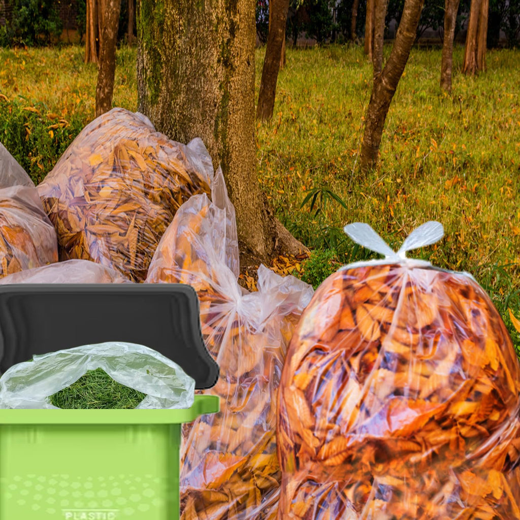 40-45 Gallon Clear Heavy Duty Plastic Trash Bags, 125 Count C834