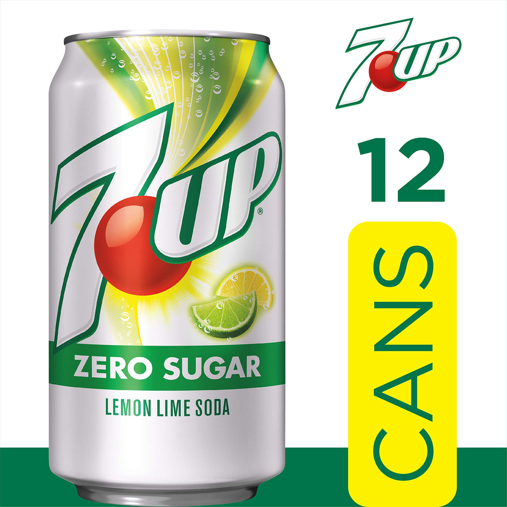 Zero Sugar 7-Up Soda, 12 Oz (Pack of 24) E435