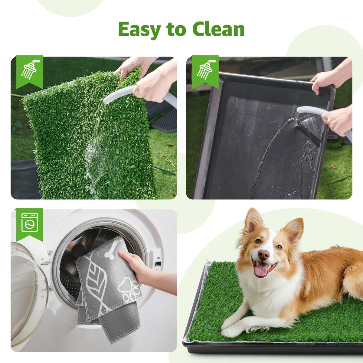 Large Dog Grass Pad with Tray 35x23in A937