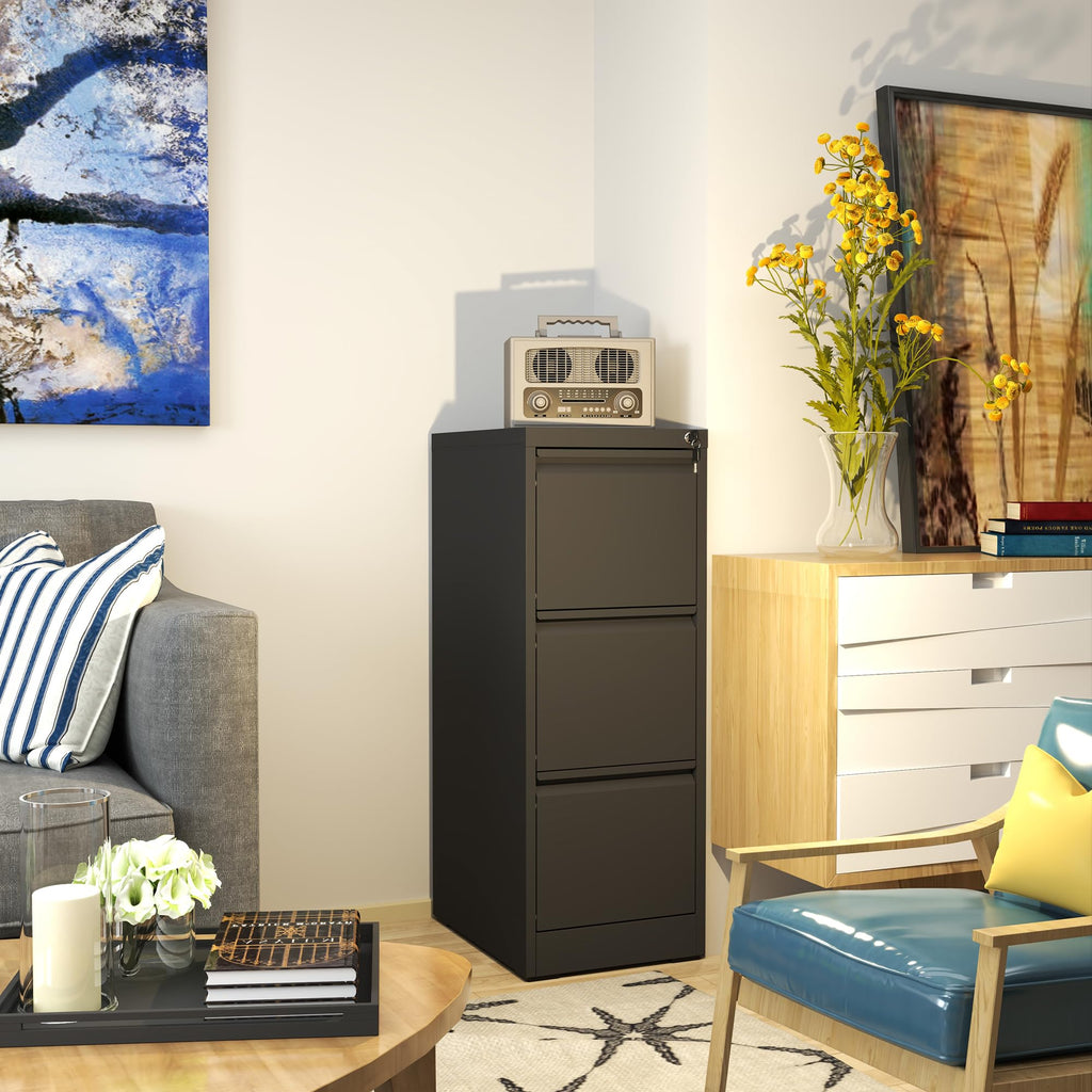 3 Drawer Metal File Cabinet with Lock J12029