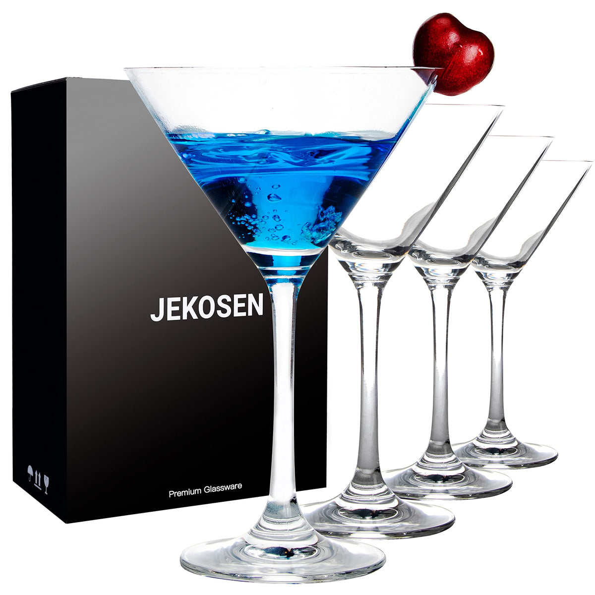 Clear 9 Ounce Set of 4 Martini Cocktail Glasses K529
