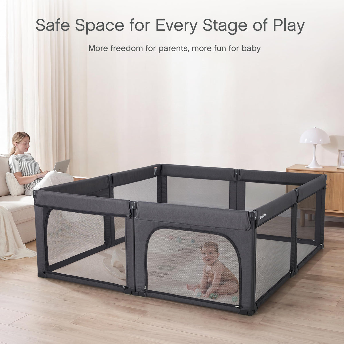 8-Panel Foldable Baby Playpen T48178