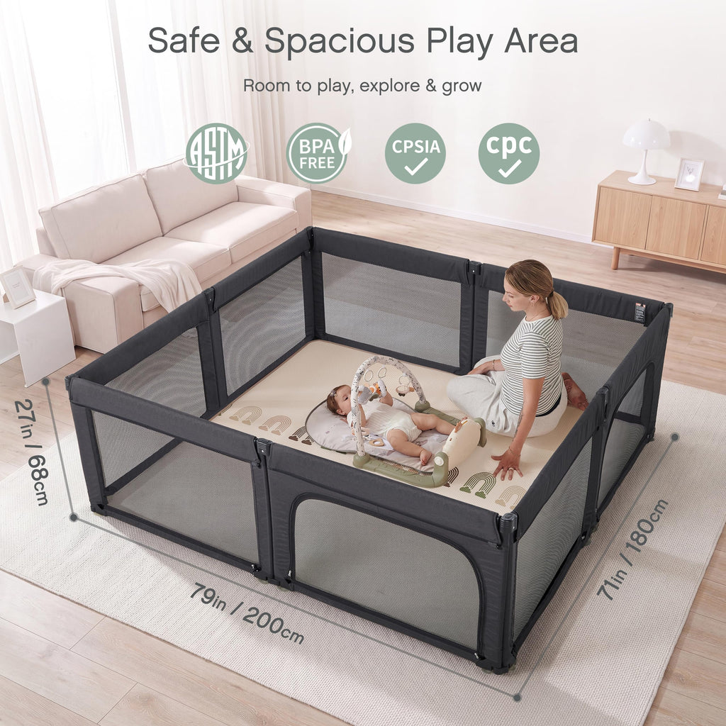 8-Panel Foldable Baby Playpen T48178