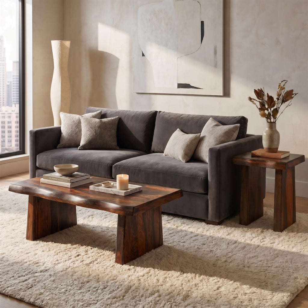 Live Edge Solid Wood Coffee Table V949