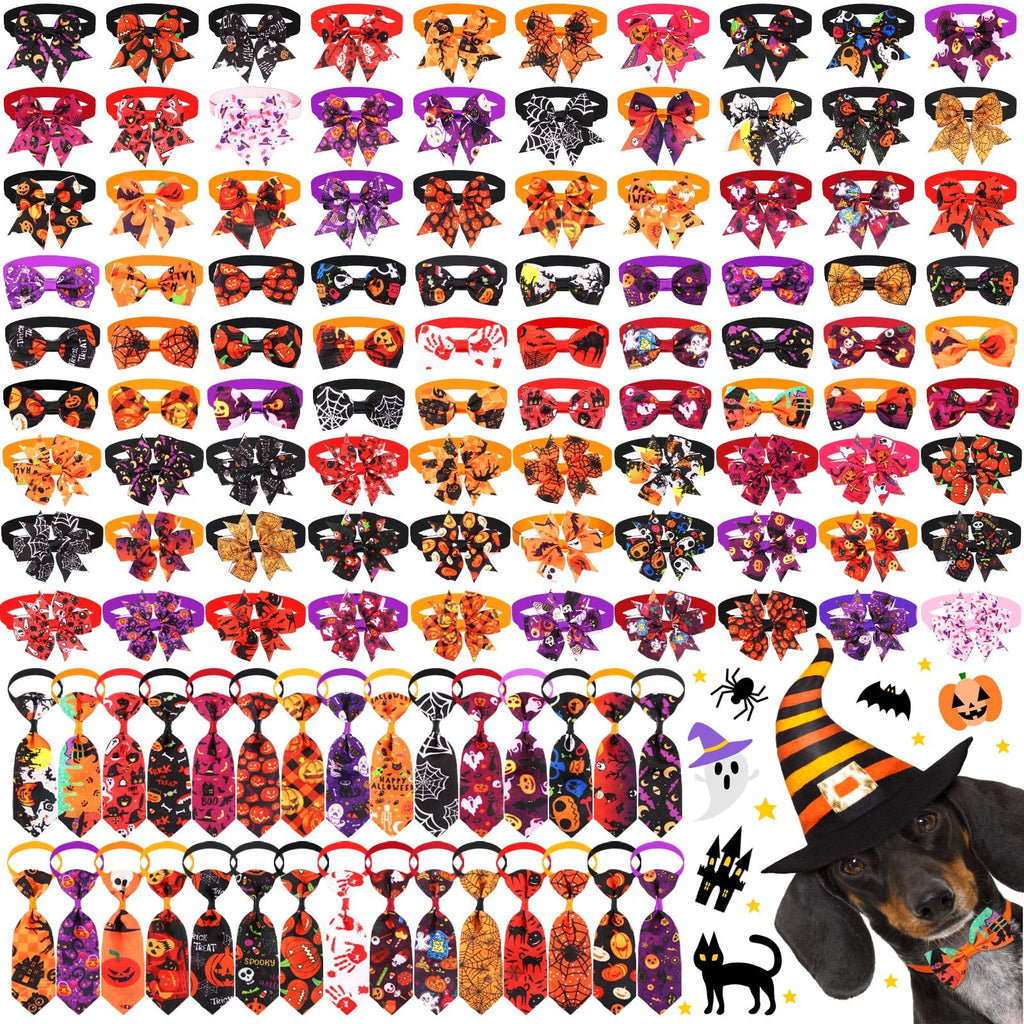 120 Pcs Dog Bow Tie Collar Set N5370