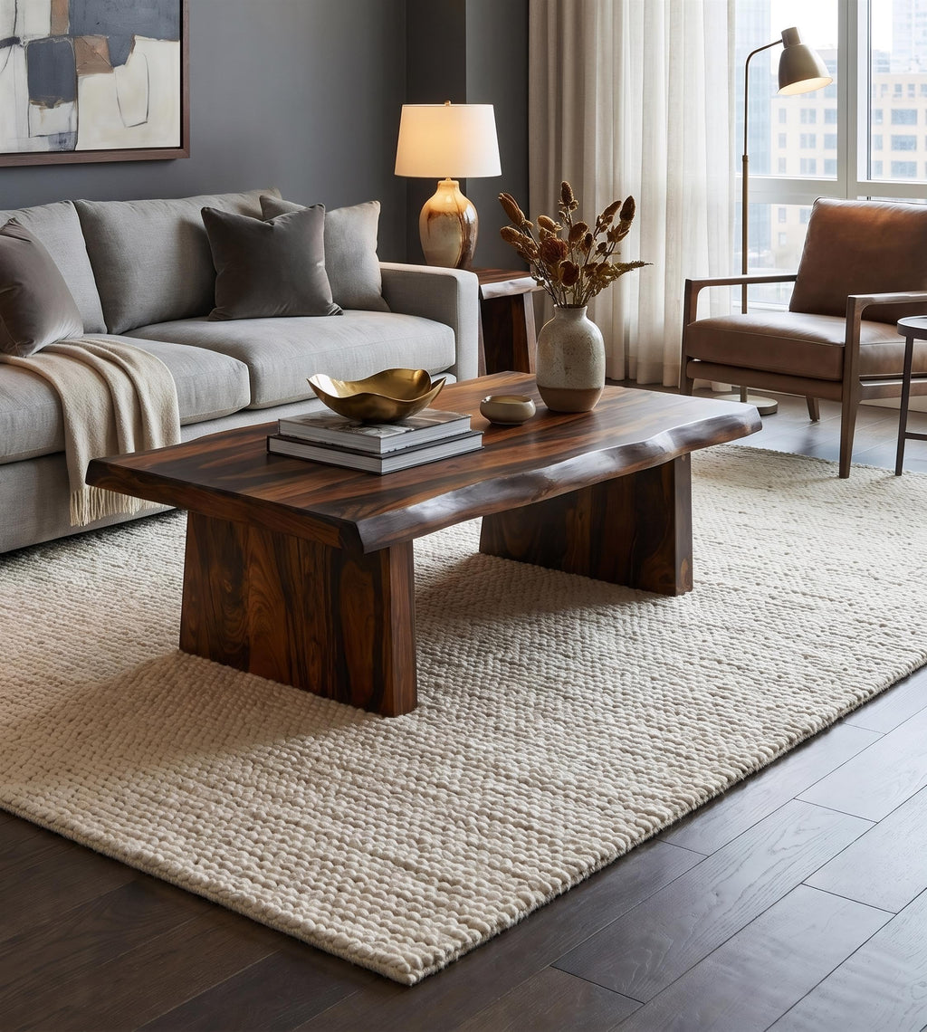 Live Edge Solid Wood Coffee Table V949