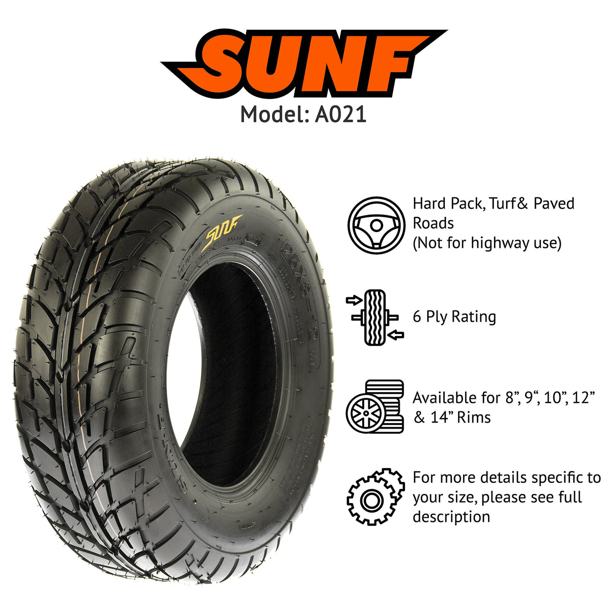 19x7-8 Tubeless 6 Ply F874